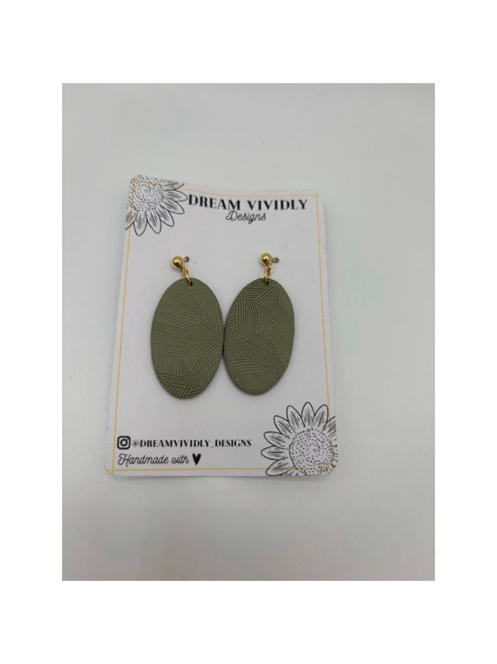 Dream Vividly Designs Olive Drop Earrings